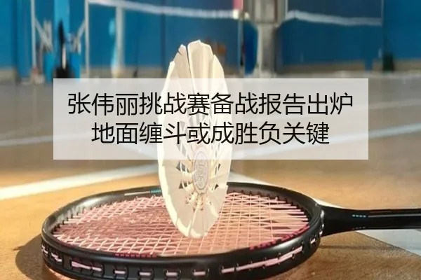 张伟丽挑战赛备战报告出炉 地面缠斗或成胜负关键
